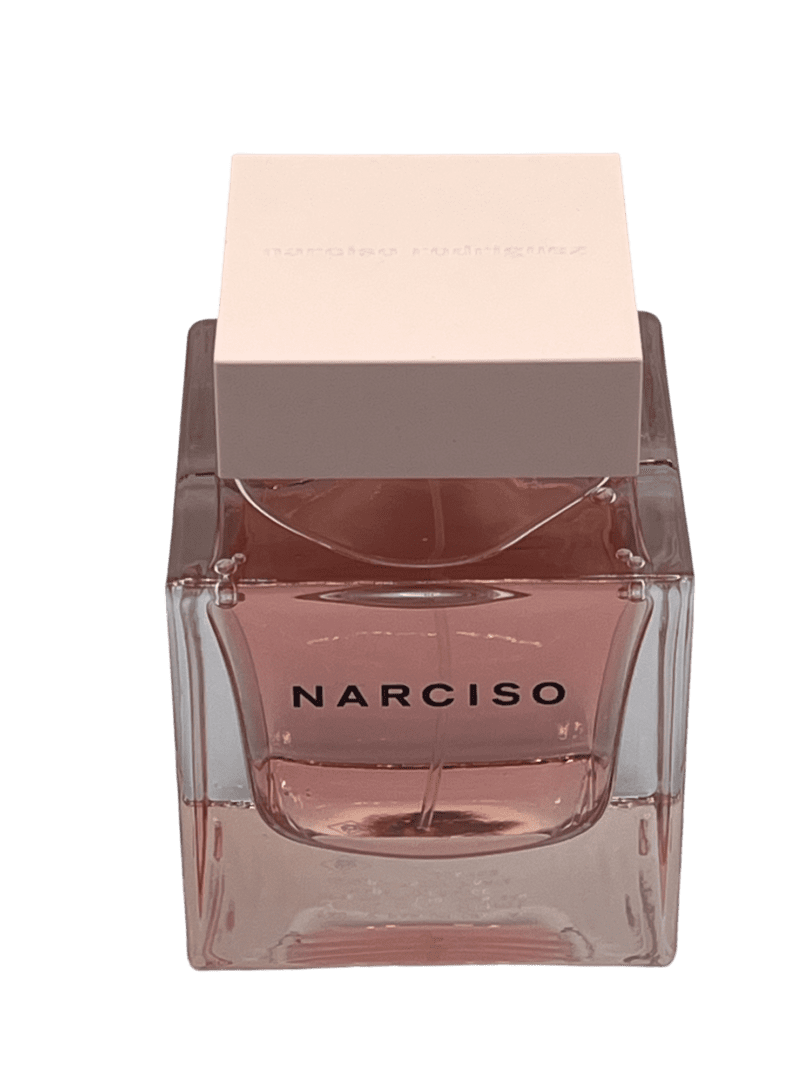 A bottle of perfume with the word narciso written on it.